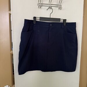 Eddie Bauer Womens 16 Navy Blue Adventurer‎ 2.0 Skort Skirt Athletic Outdoors